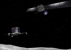 Rosetta orbiter deploying the Philae lander